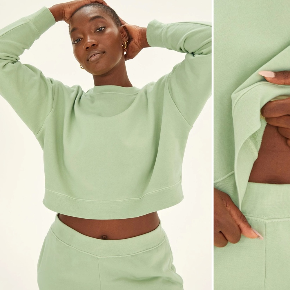NWT Girlfriend Collective Jogger + Crop Sweatshirt